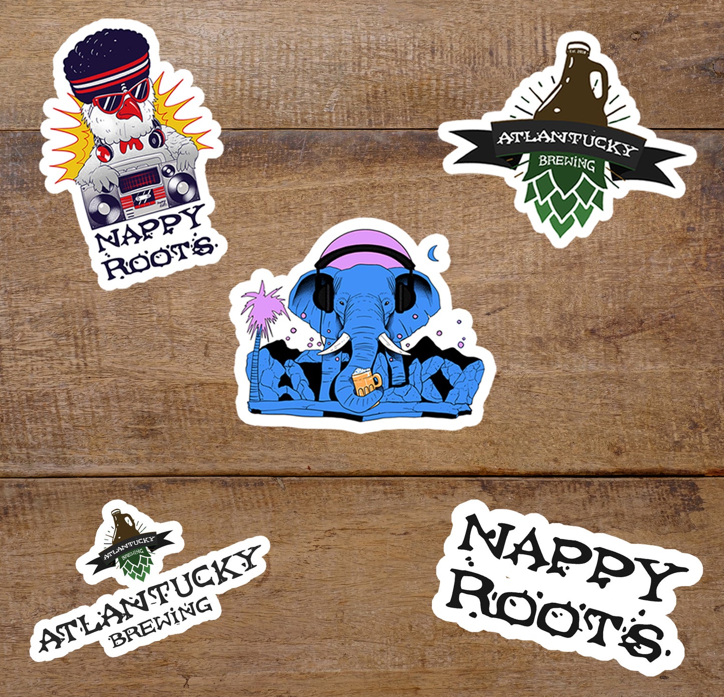 Atlantucky / Nappy Roots 4 inch Sticker 5-Pack