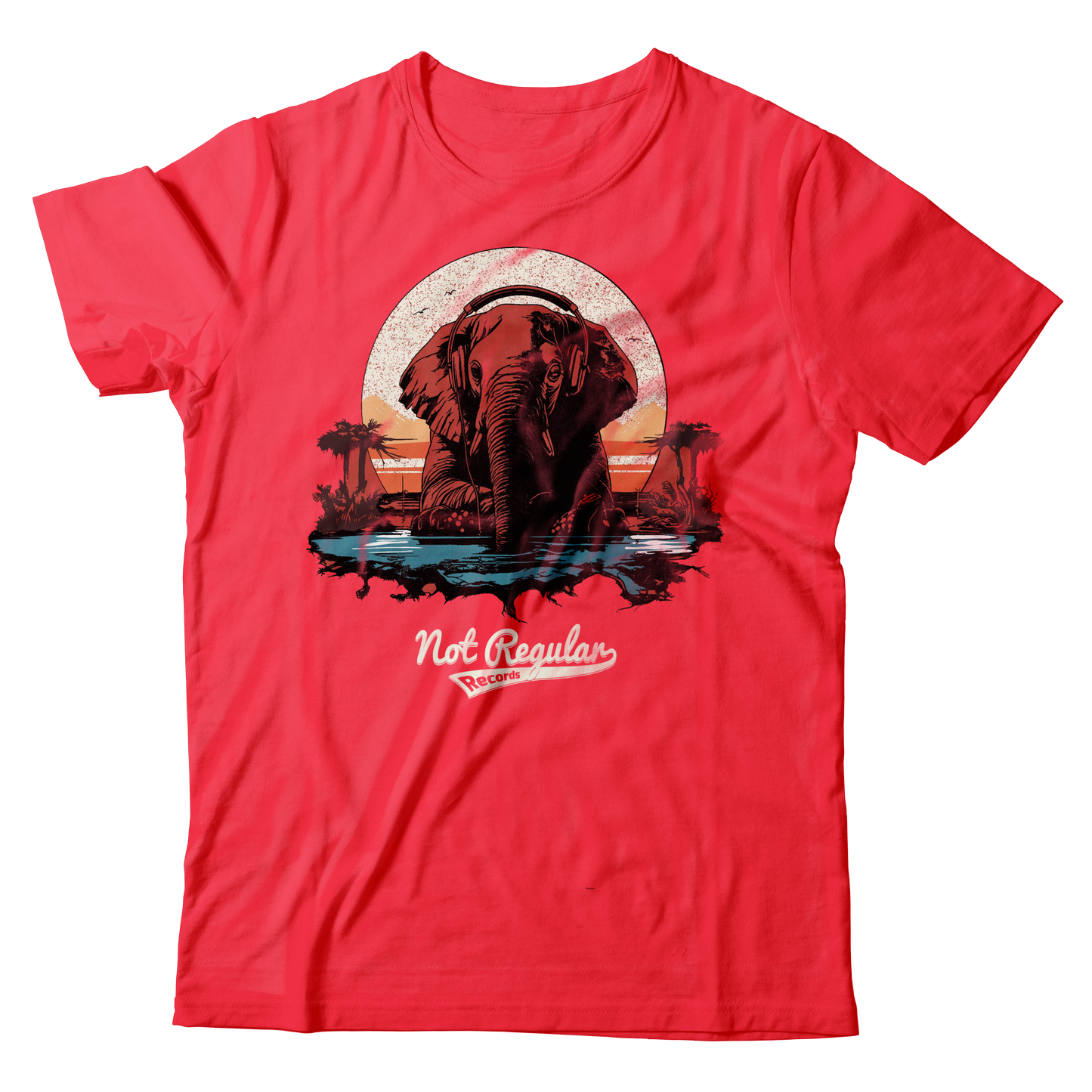 Not Regular Elephant Tee - Deck Chair Red