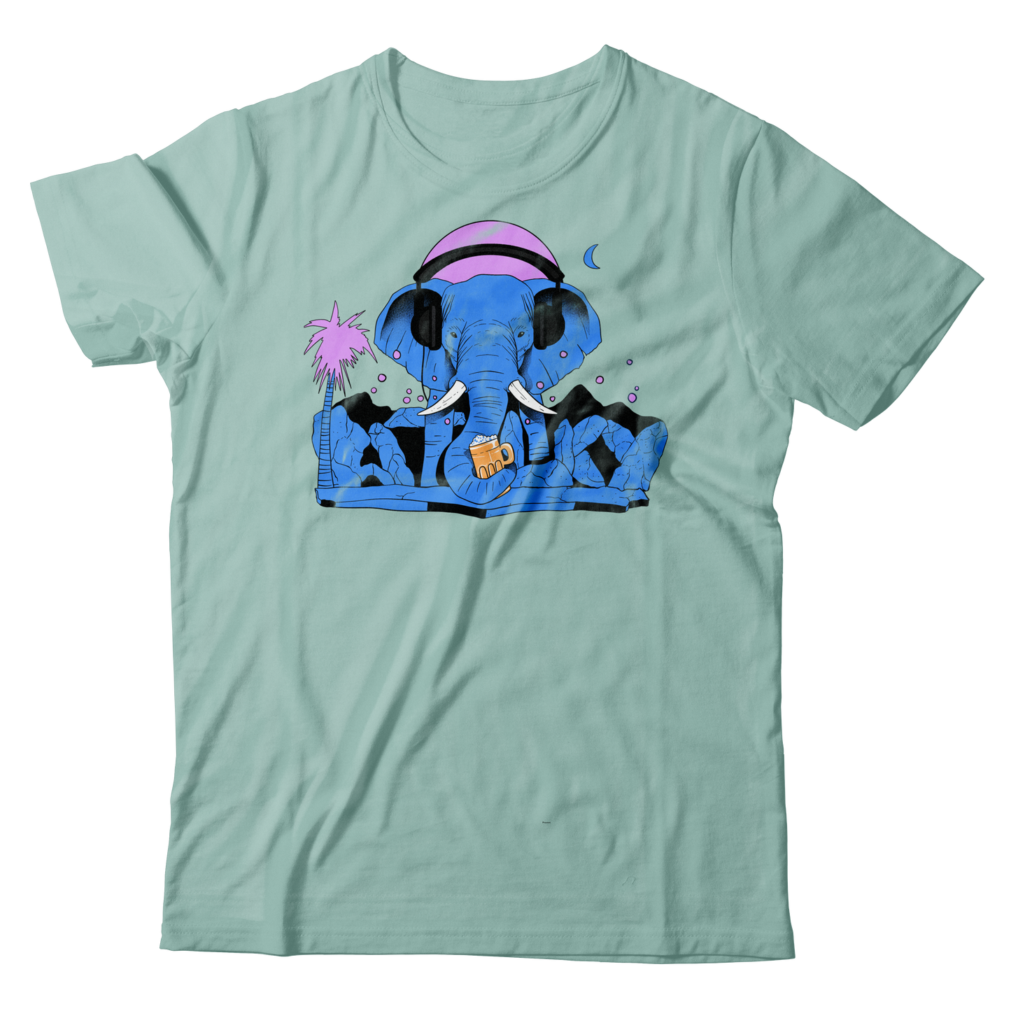 Atlantucky Thirsty Elephant Tee - Caribbean Blue